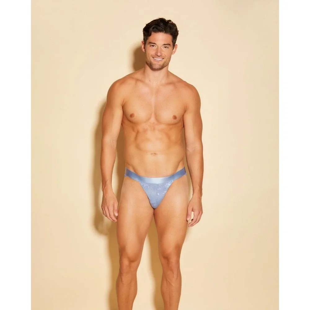 Cosabella Never‎ Say Never Sports Brief Blue Diamond Lace Men's Size XL NWT